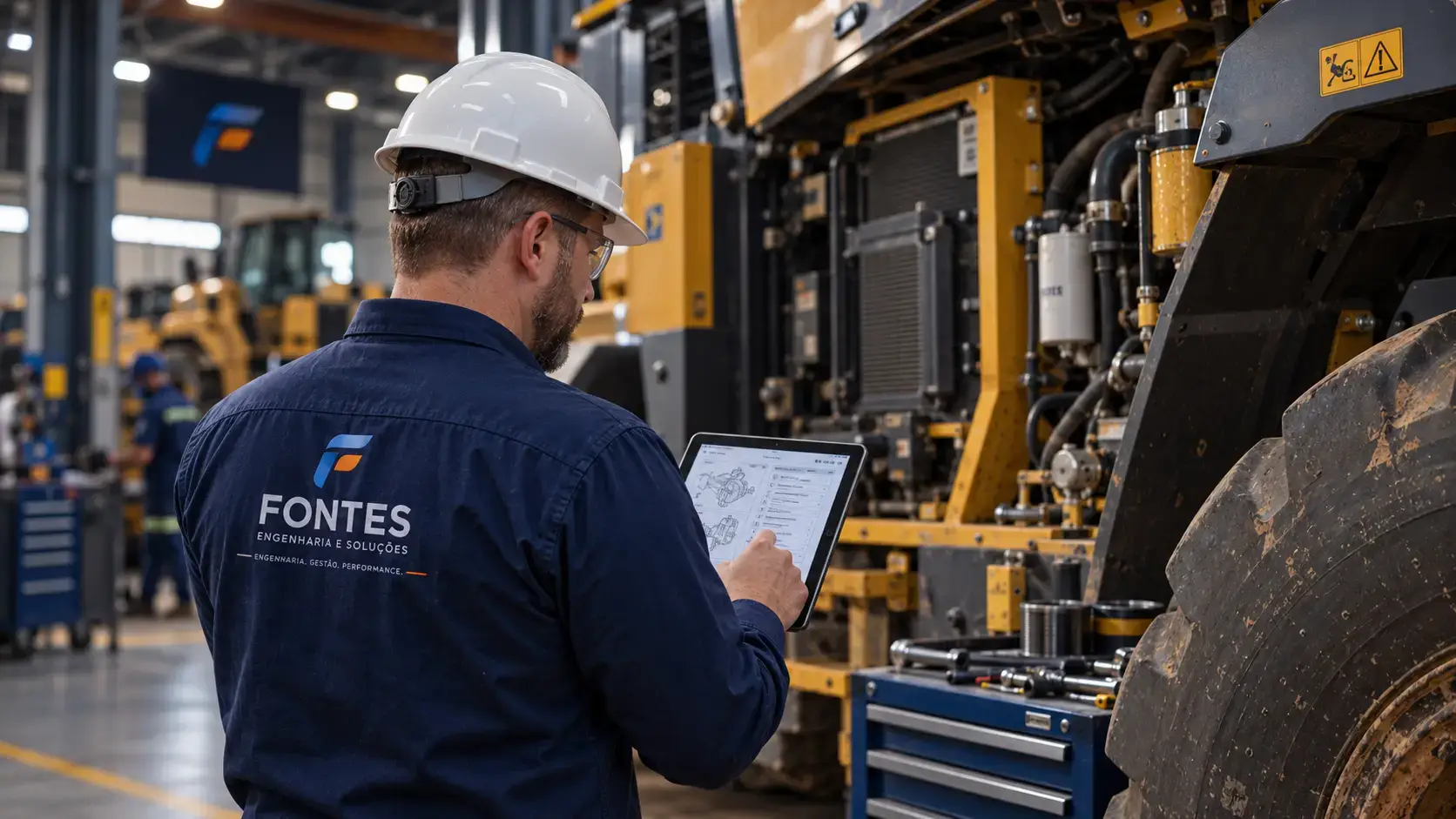 Profissional da FONTES Engenharia e Soluções em atividade técnica
